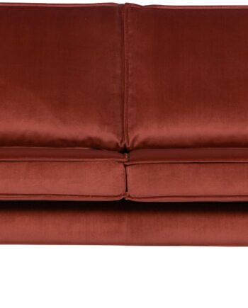Personers Sofa 190 Woood Rodeo Kastanjebrun Velour Jarra Fast Siddekomfort Høje Metalben
