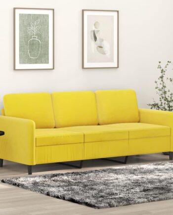 Personers Sofa 198 Gul Velour