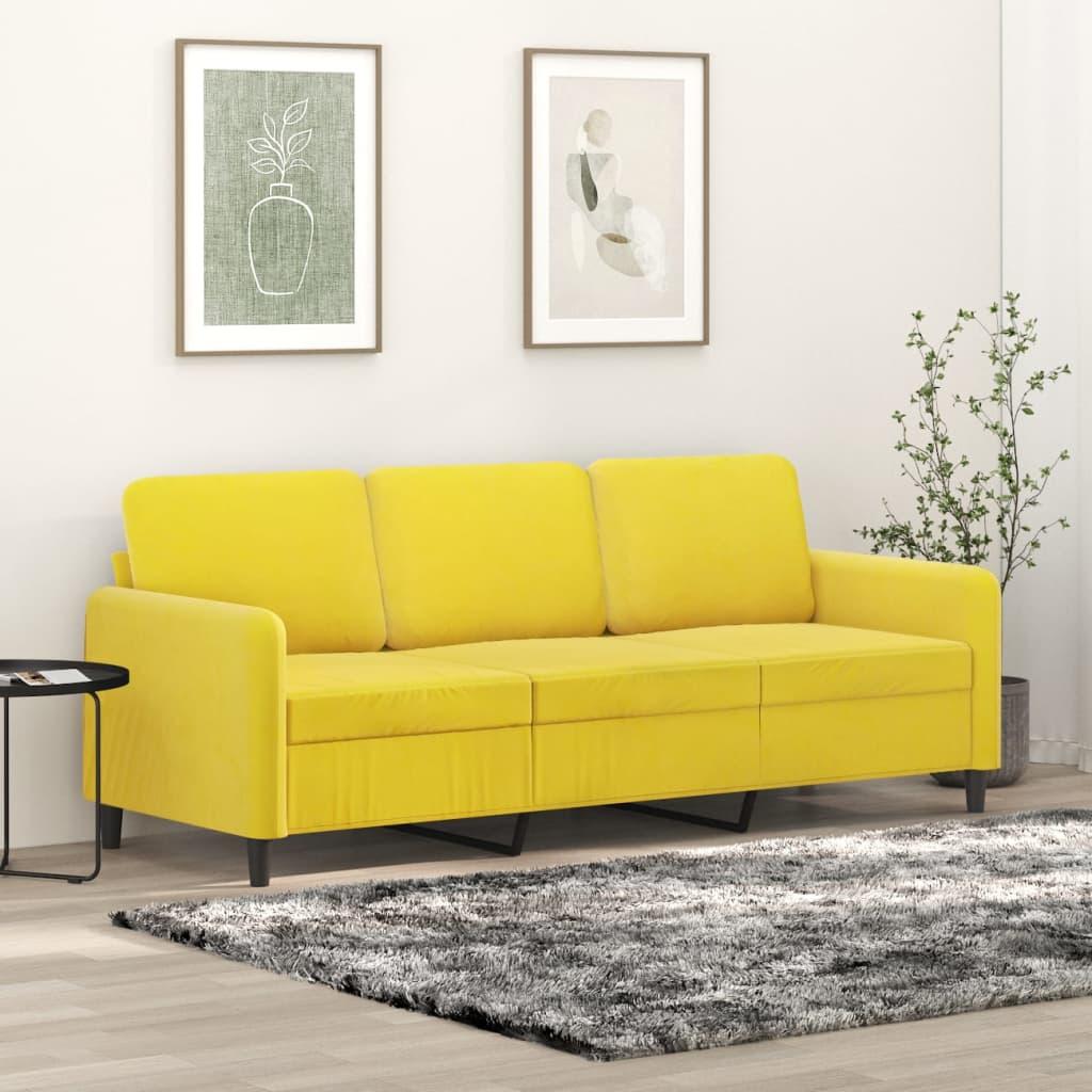 Personers Sofa 198 Gul Velour