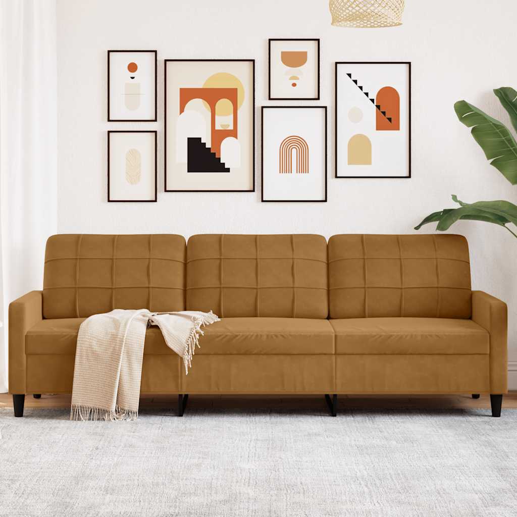 Personers Sofa 210 Fløjl Brun