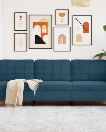 Personers Sofa 210 Velour Blå
