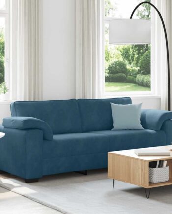 Personers Sofa 220x77x82 Fløjl Blå