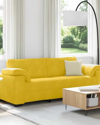 Personers Sofa 220x77x82 Fløjl Gul