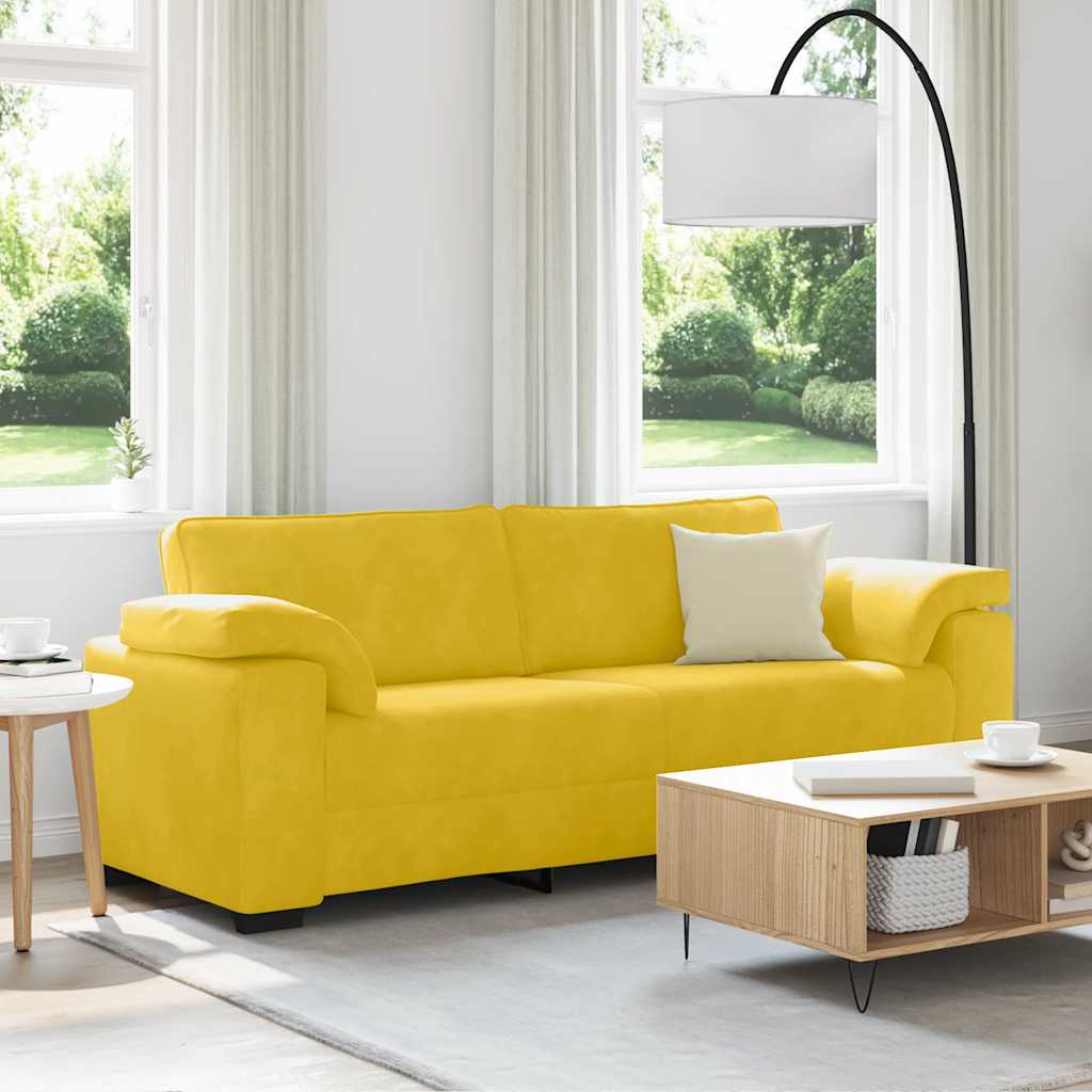 Personers Sofa 220x77x82 Fløjl Gul