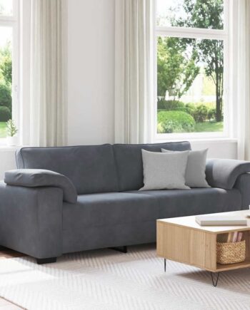 Personers Sofa 220x77x82 Fløjl Mørkegrå