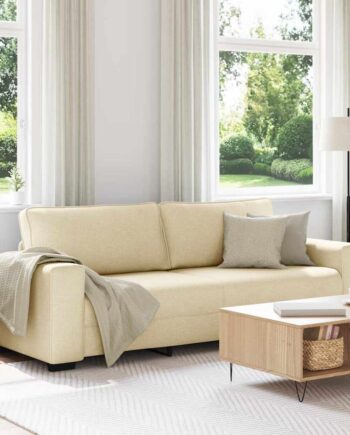 Personers Sofa 220x77x82 Stof Cremefarvet