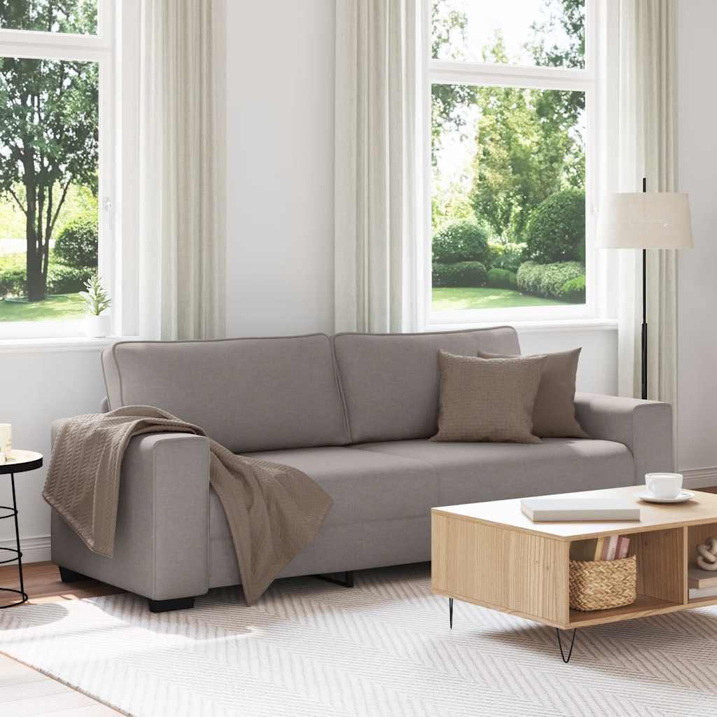 Personers Sofa 220x77x82 Stof Gråbrun