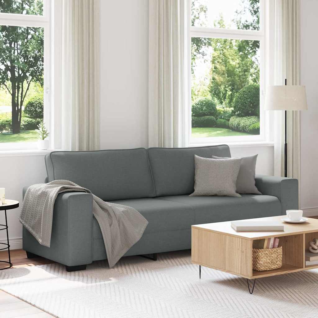 Personers Sofa 220x77x82 Stof Mørkegrå