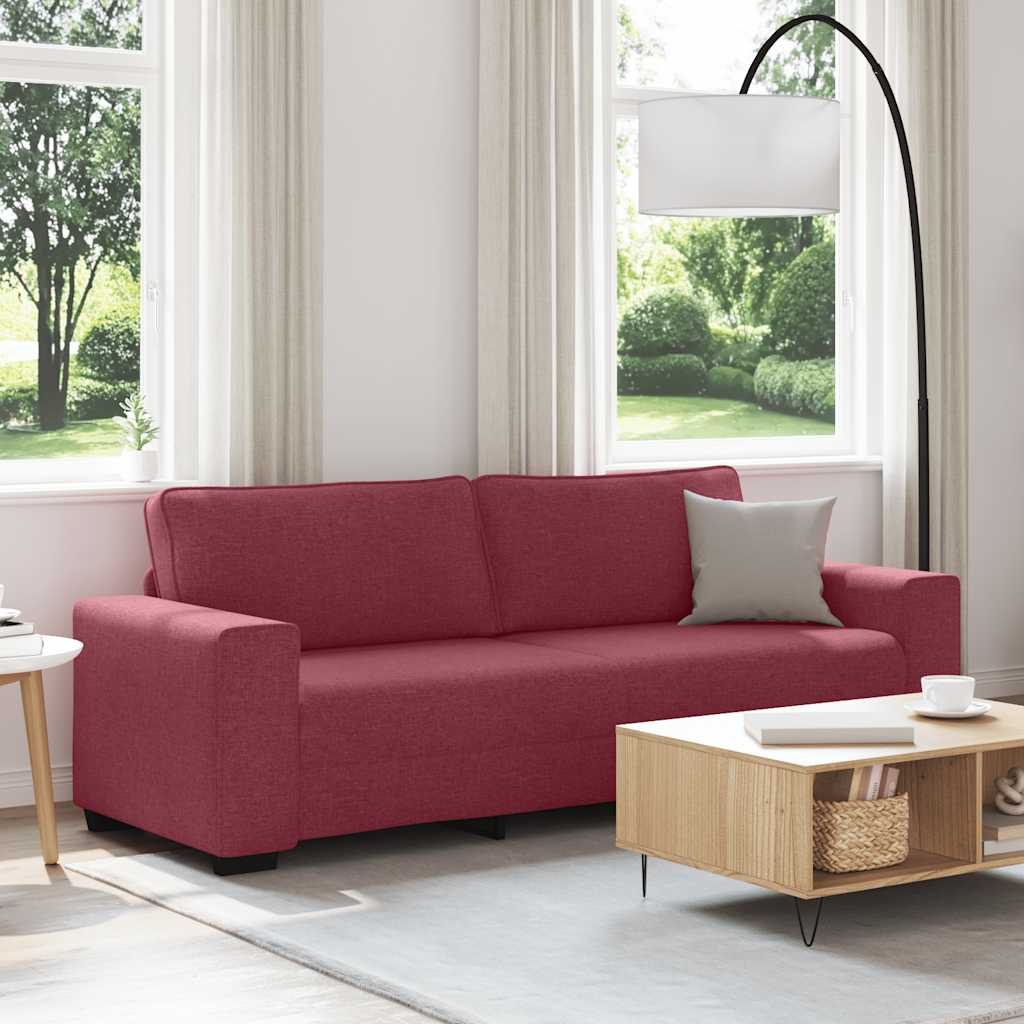 Personers Sofa 220x77x82 Stof Vinrød