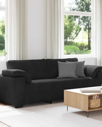 Personers Sofa 220x77x82 Velour Sort