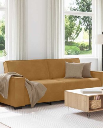 Personers Sofa 220x78x84 Fløjl Brun