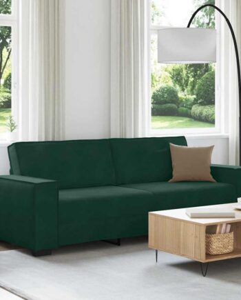 Personers Sofa 220x78x84 Fløjl Mørkegrøn