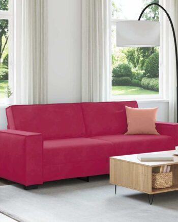 Personers Sofa 220x78x84 Fløjl Vinrød