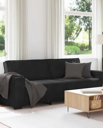 Personers Sofa 220x78x84 Velour Sort