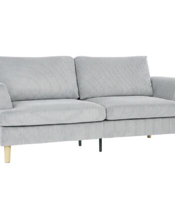 Personers Sofa Armlænssofa Polstret Sofa Med Fløjlslook Til Stue Lysegrå