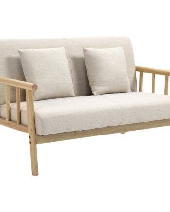 Personers Sofa Betræk Hørlook Kompakt Til 200 Træstel 123l 69b 74h Beige