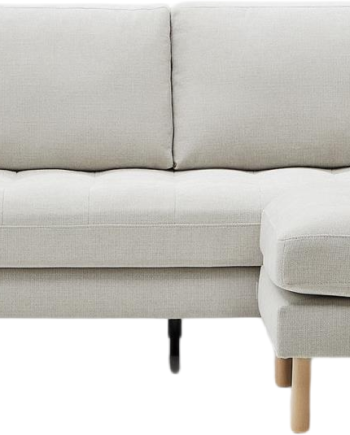 Personers Sofa Couch Kave Home Debra Vintagegrå Chenillestof Med Naturbøg Ben