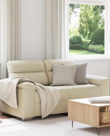 Personers Sofa Cremefarvet 160x81x84 Kunstlæder
