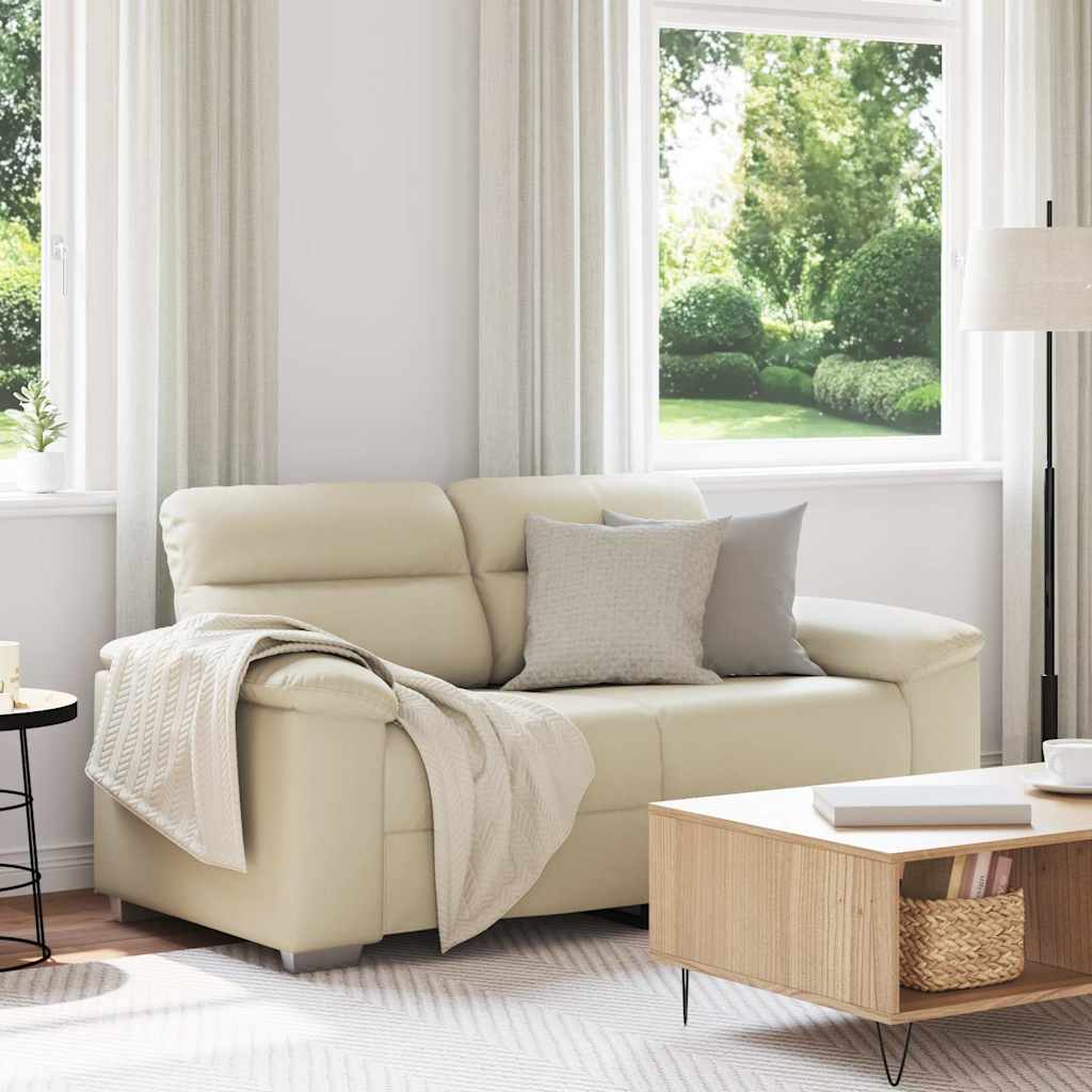 Personers Sofa Cremefarvet 160x81x84 Kunstlæder