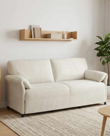 Personers Sofa Cremefarvet 198 Fløjl