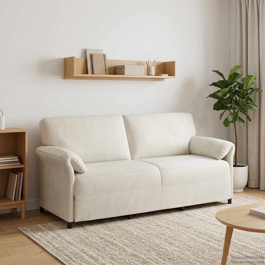 Personers Sofa Cremefarvet 198 Fløjl