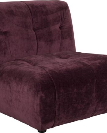 Personers Sofa Dutchbone Giada Aubergine Polstret Polyester Retro Design