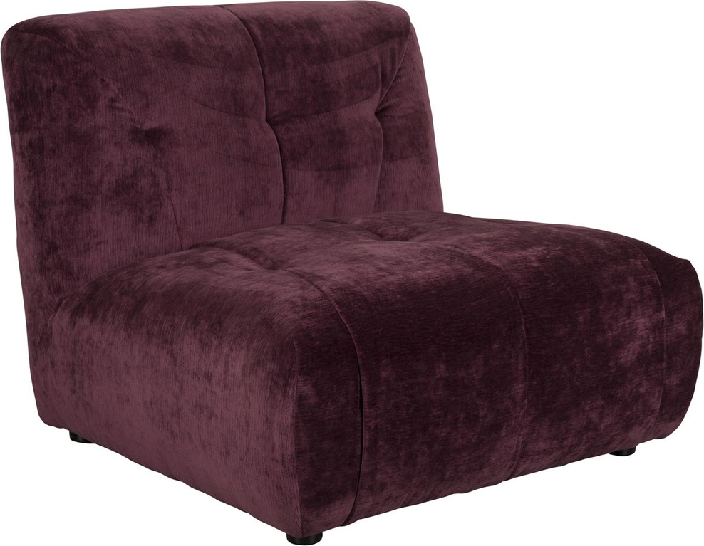 Personers Sofa Dutchbone Giada Aubergine Polstret Polyester Retro Design