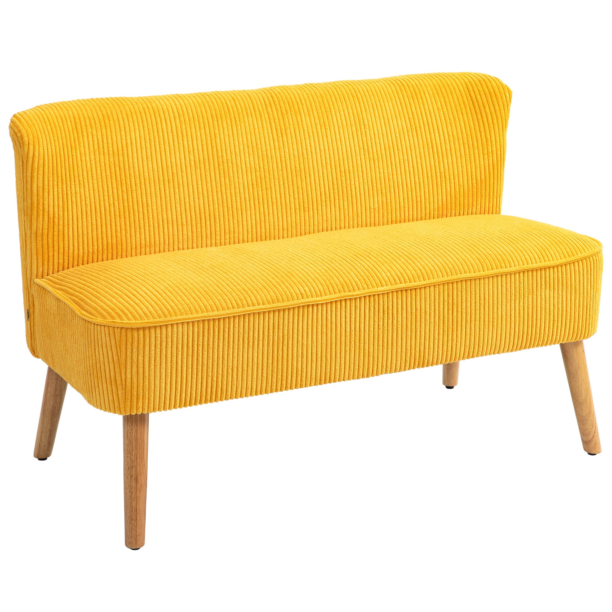 Personers Sofa Elegant Skandinavisk Design Massivt Træstel Til 150 117 Gul