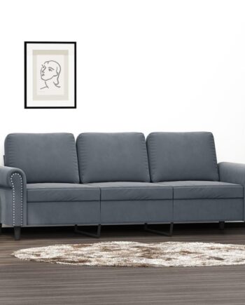 Personers Sofa Fløjl 180 Mørkegrå