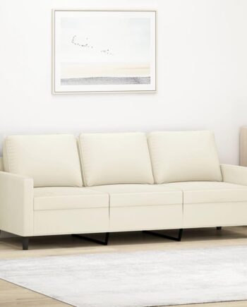 Personers Sofa Fløjl Cremefarvet 180 Sædebredde