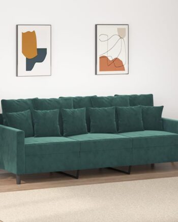 Personers Sofa Fløjl Mørkegrøn 198