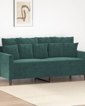 Personers Sofa Fløjl Mørkegrøn Sædebredde 140