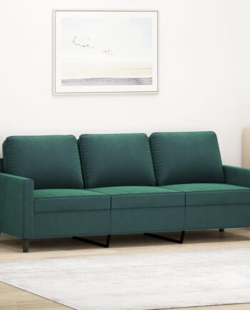 Personers Sofa Fløjl Mørkegrøn Sædebredde 180