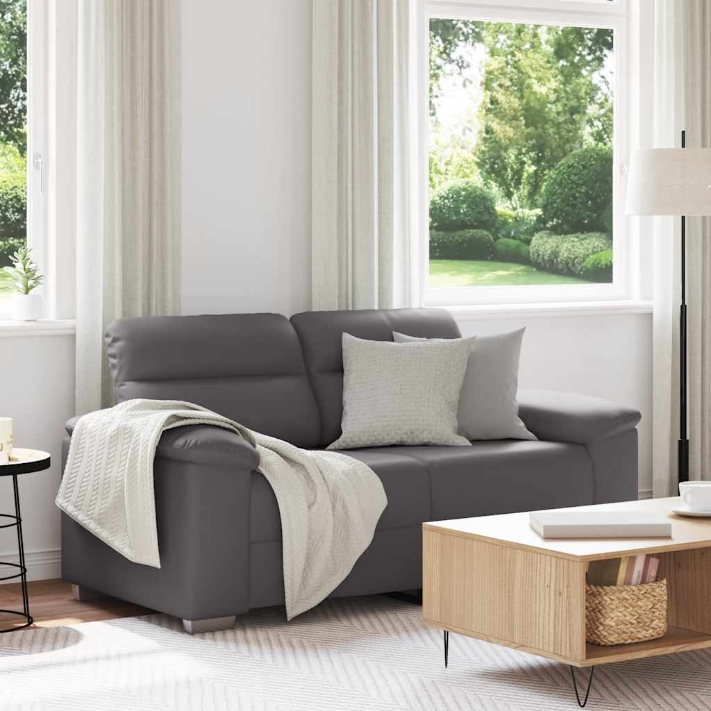 Personers Sofa Grå 160x81x84 Kunstlæder