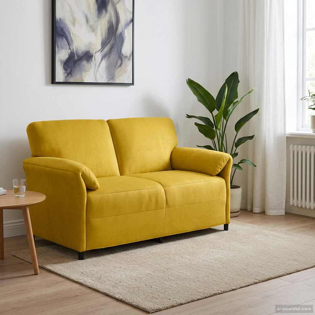 Personers Sofa Gul 158 Fløjl