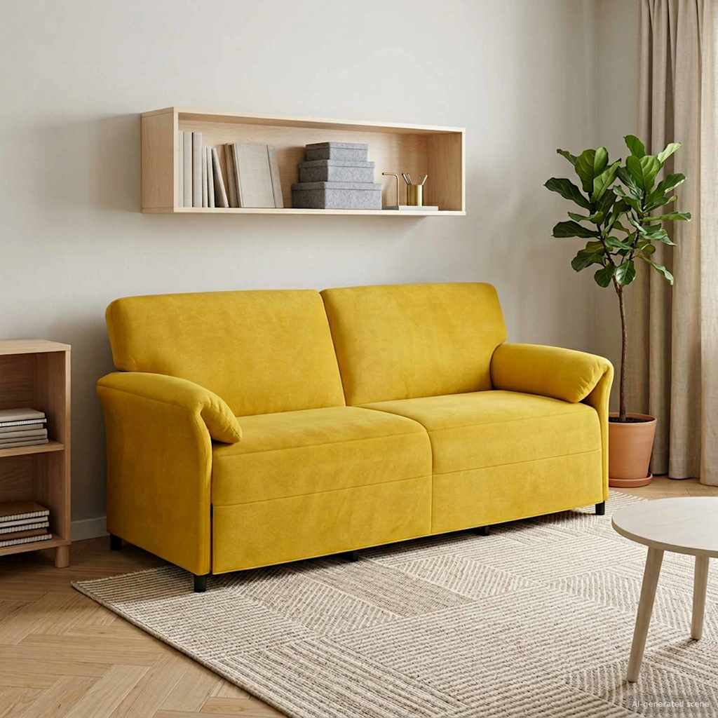 Personers Sofa Gul 198 Fløjl