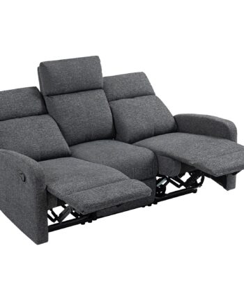 Personers Sofa Individuelt Justerbare Ryglæn Fodstøtte Stofbetræk Metal Grå