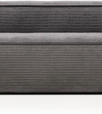 Personers Sofa Kave Home Blok Grå Corduroy Polstret Stof 240x100x69
