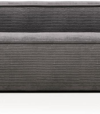 Personers Sofa Kave Home Blok Polstret Grå Bredribbet Corduroy B210100 Nordisk Vintage