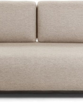 Personers Sofa Kave Home Compo Beige Polstret Stof Nordisk Design Med Integreret Sidebakke Bæredygtig Fremstillet