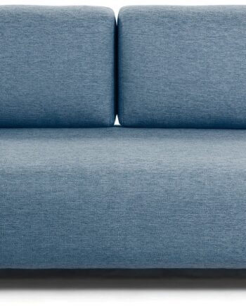 Personers Sofa Kave Home Compo Pletresistent Blåt Stof Med Venstrelænet Armlæn Integreret Bakke Nordisk Design
