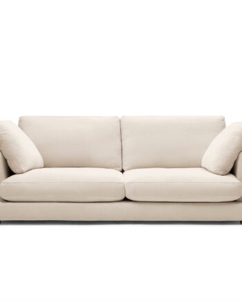 Personers Sofa Kave Home Gala Beige Polstret Chenille Mediumfast Skum Aftageligt Betræk
