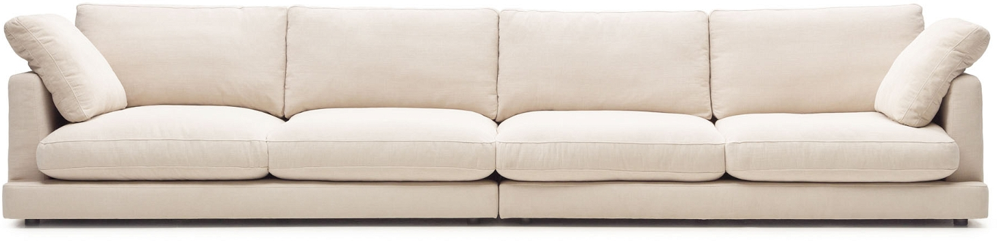 Personers Sofa Kave Home Gala Beige Tekstureret Chenille