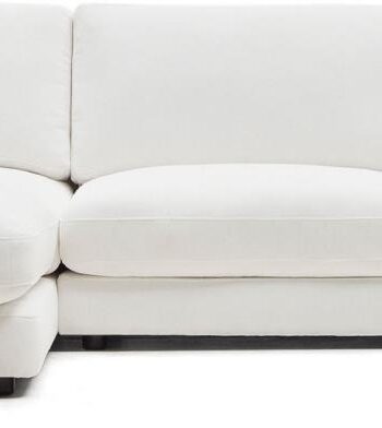 Personers Sofa Kave Home Gala Rustik Hvid Chenille Lounge Sofa Med Vendbare Betræk Antibakterielt Stof