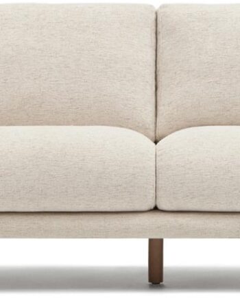 Personers Sofa Kave Home Karin Beige Chenille Aftageligt Betræk Valnødben L231d97h92