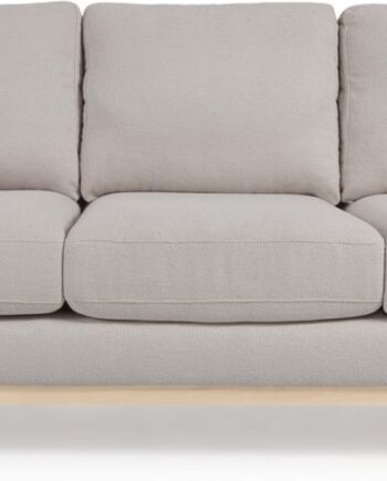 Personers Sofa Kave Home Mihaela Grå Stof Aftagelige Betræk Nordisk Design 203x95x88