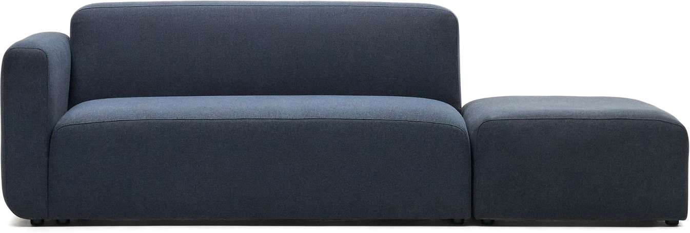 Personers Sofa Kave Home Neom Blå Tekstureret Polyester Fyrretræsben Moderne Nordisk Design