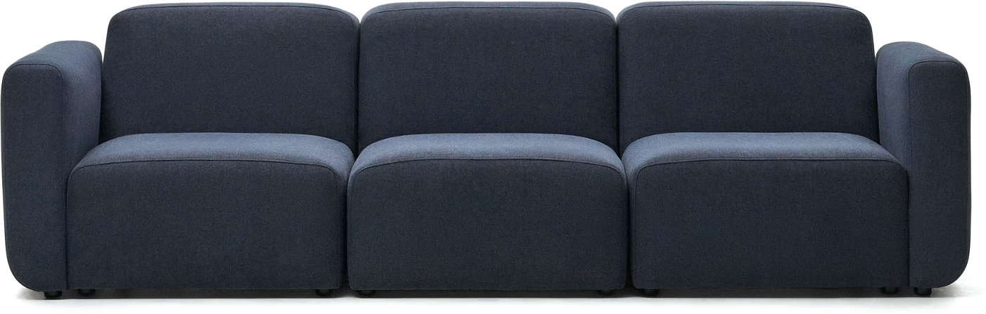 Personers Sofa Kave Home Neom Modulsofa Blåt Interlock Stof 263x89