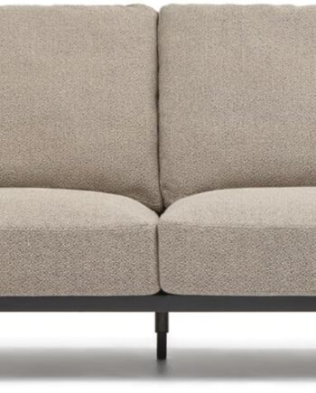 Personers Sofa Kave Home Noa Beige Sort Genbrugstekstil Med Sort Stålramme 230