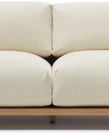 Personers Sofa Kave Home Oaq Beige Bomuld Med Aftageligt Betræk Fsc Mix Credit Træ